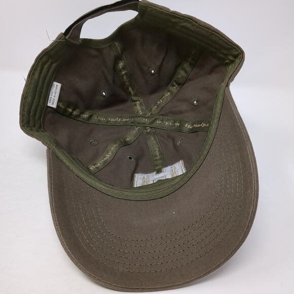 Hornady Strapback Baseball Cap Brown One Size Adjustable Embroidered 6 Panel - Picture 7 of 9